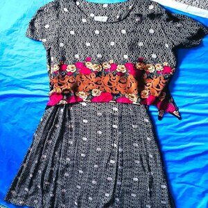 VINTAGE 90s TWO PIECE DRESS, FLORAL MARIE CLARE FASHION, 10P, MINT CONDITION